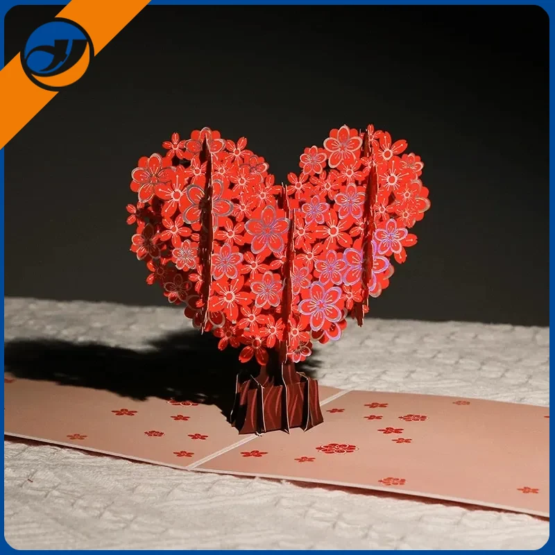 バレンタイン3Dペーパーカード